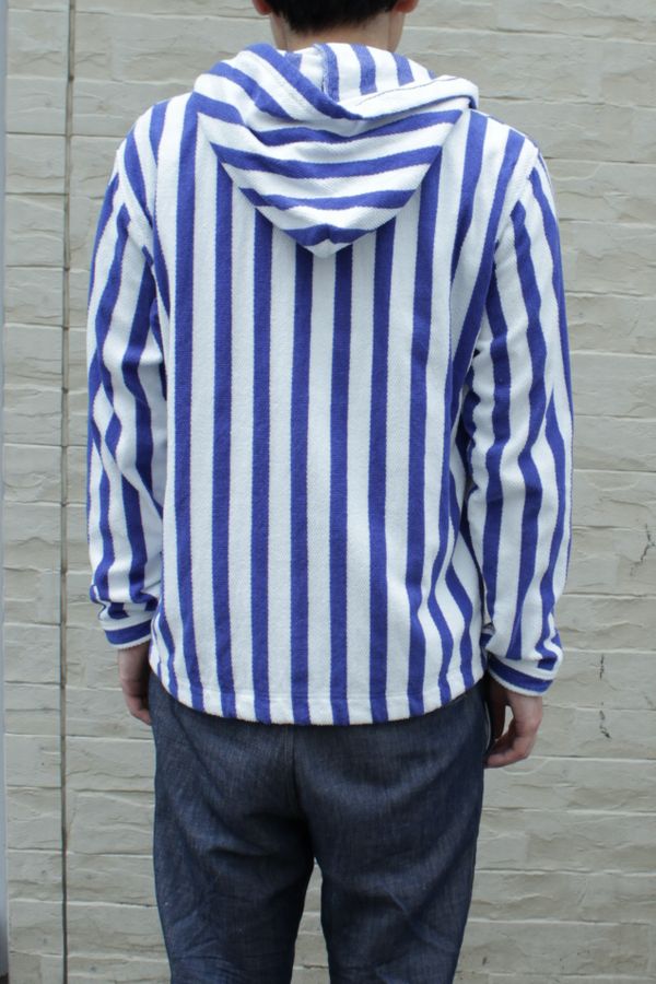 LOLO ストライプパイル先染比翼パーカー