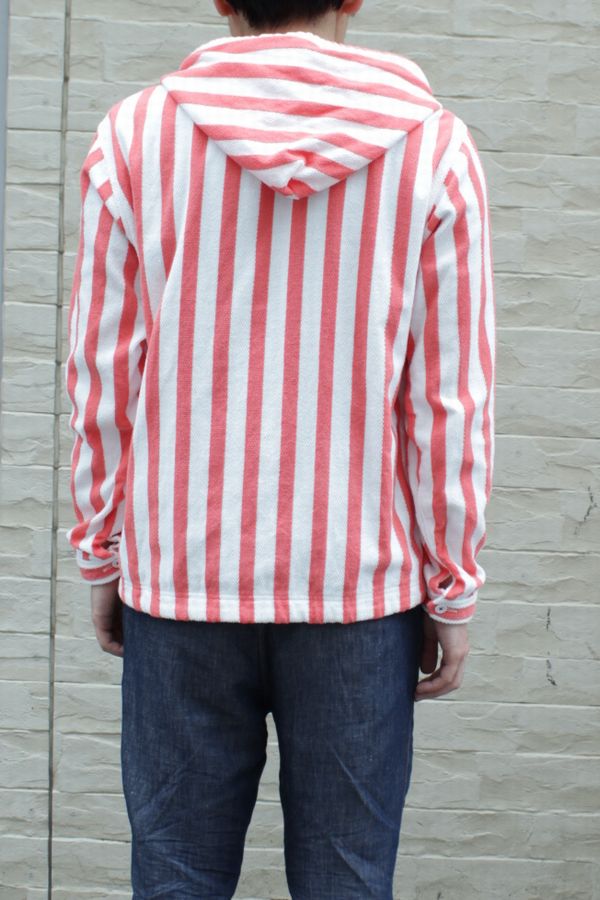 LOLO ストライプパイル先染比翼パーカー