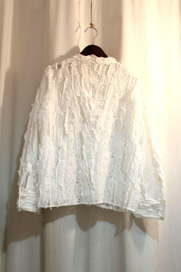 AKIRANAKA アキラナカ 17SS Sija カットジャガード&レースブラウス