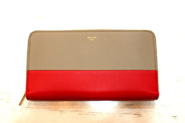 CELINE セリーヌ 15SS バイカラーラウンドファスナー 長財布 LARGE ZIPPED MULTIFUNCTION