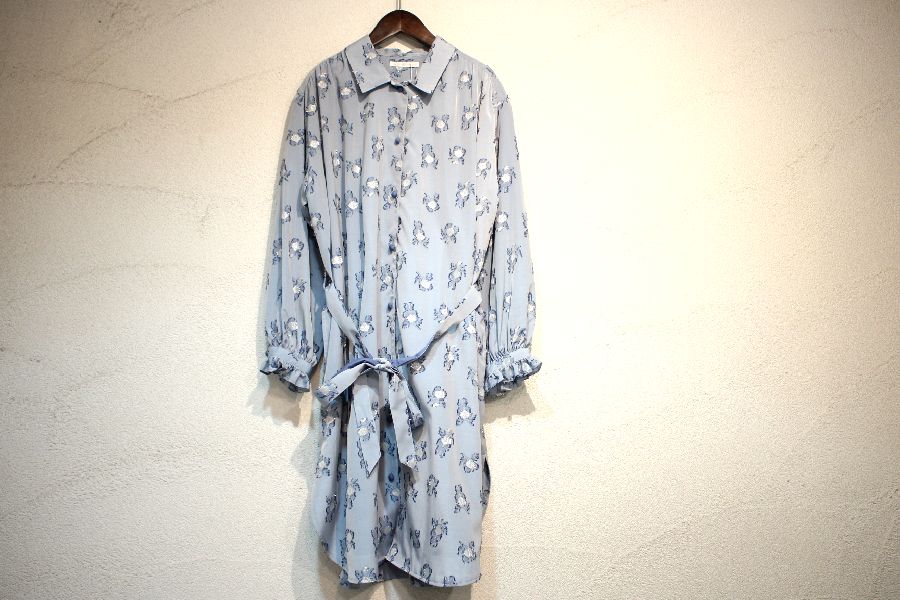 梨凛花 rinrinka 18AW blue flower shirt one piece 」 | unstitch blog